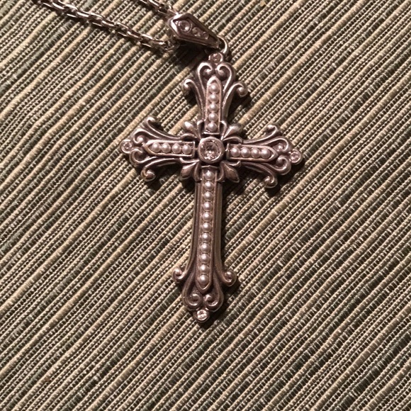 Sterling Silver Cross accented with CZs - Picture 8 of 8
